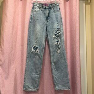 edikted light wash jeans